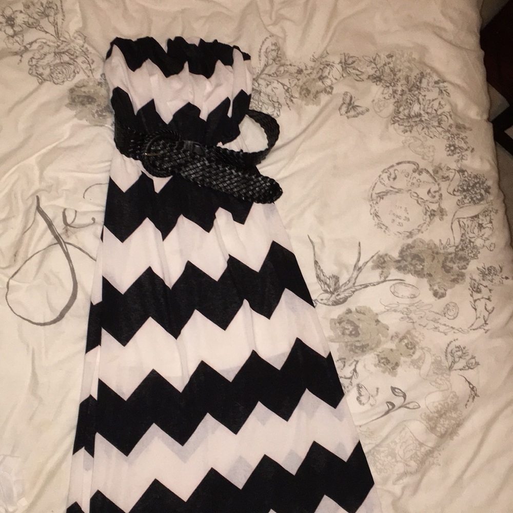 Chevron strapless sundress